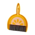 thumbnail image 1 of Basiess Orange Mini Dustpan and Brush, Cute Small Sweeper for Desk Table Bedroom, Kids Cleaning Toy with Watermelon Design, 1 of 9