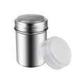 thumbnail image 1 of Basiess Stainless Steel Powder Sugar Shaker - Icing Sugar Cocoa Flour Sprinkler for Baking, Coffee Cappuccino Latte Dredger with Mesh Lid Silver, 1 of 7
