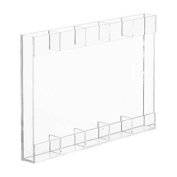 Basiess Straw Organizer Rack, Multi Compartment Holder for Kitchen Counter Or Drawer, Disposable Straw Display Stand for Home, Bar, Restaurant Use Clear