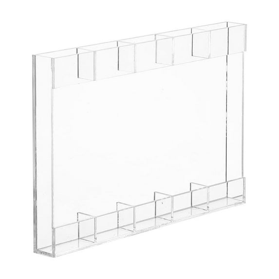 Basiess Straw Organizer Rack, Multi Compartment Holder for Kitchen Counter Or Drawer, Disposable Straw Display Stand for Home, Bar, Restaurant Use Clear