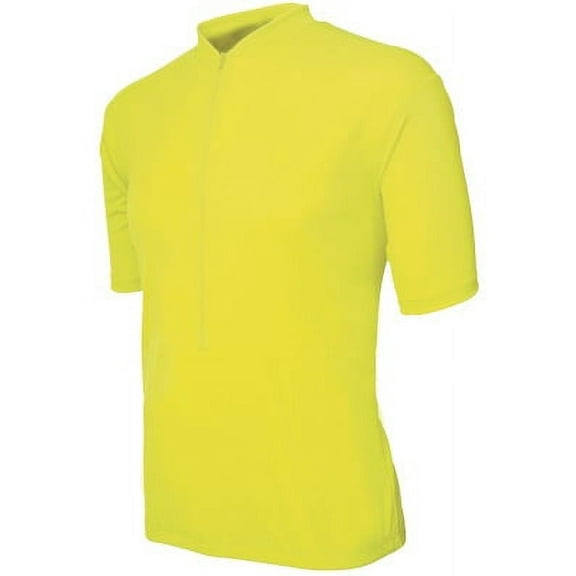 Basik Men'S Classic Short Sleeved Cycling Jersey, Neon Yellow (Medium)