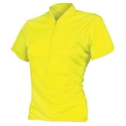 Basik Womens Classic Short Sleeved Cycling Jersey, Neon Yellow - Small