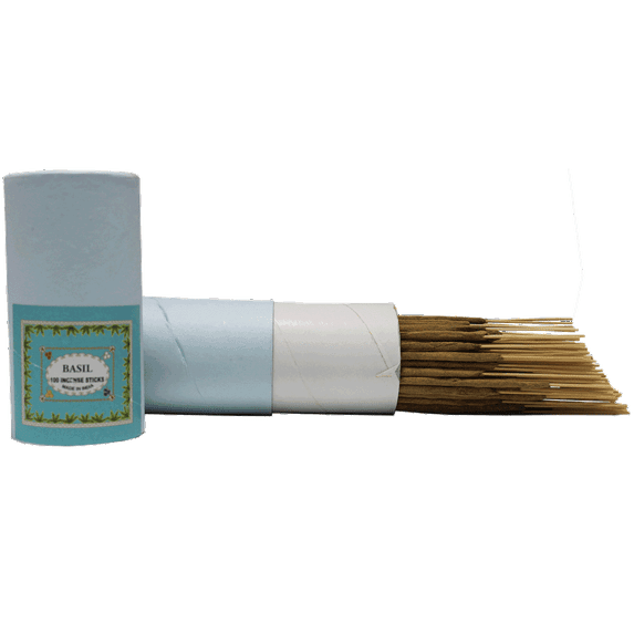 Basil Agarbatti 100 Incense Sticks Pack Natural Aroma & Beautiful Fragrance