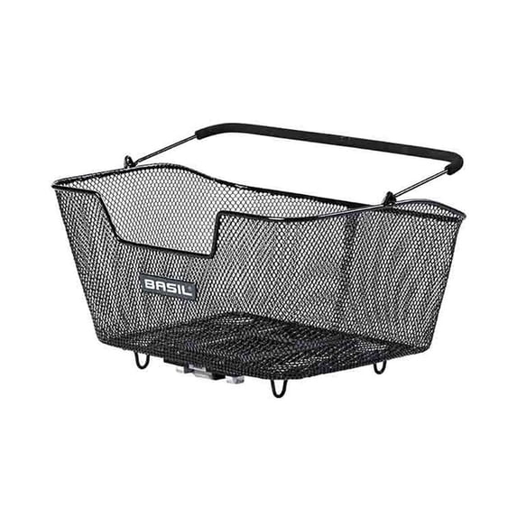 Basil, Base (Rear), Basket, Rear, 43x30x23 cm, Black