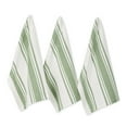 thumbnail image 1 of Basil Green Chef Stripe Cotton Dishtowel (Set of 3) 18x28, 1 of 3
