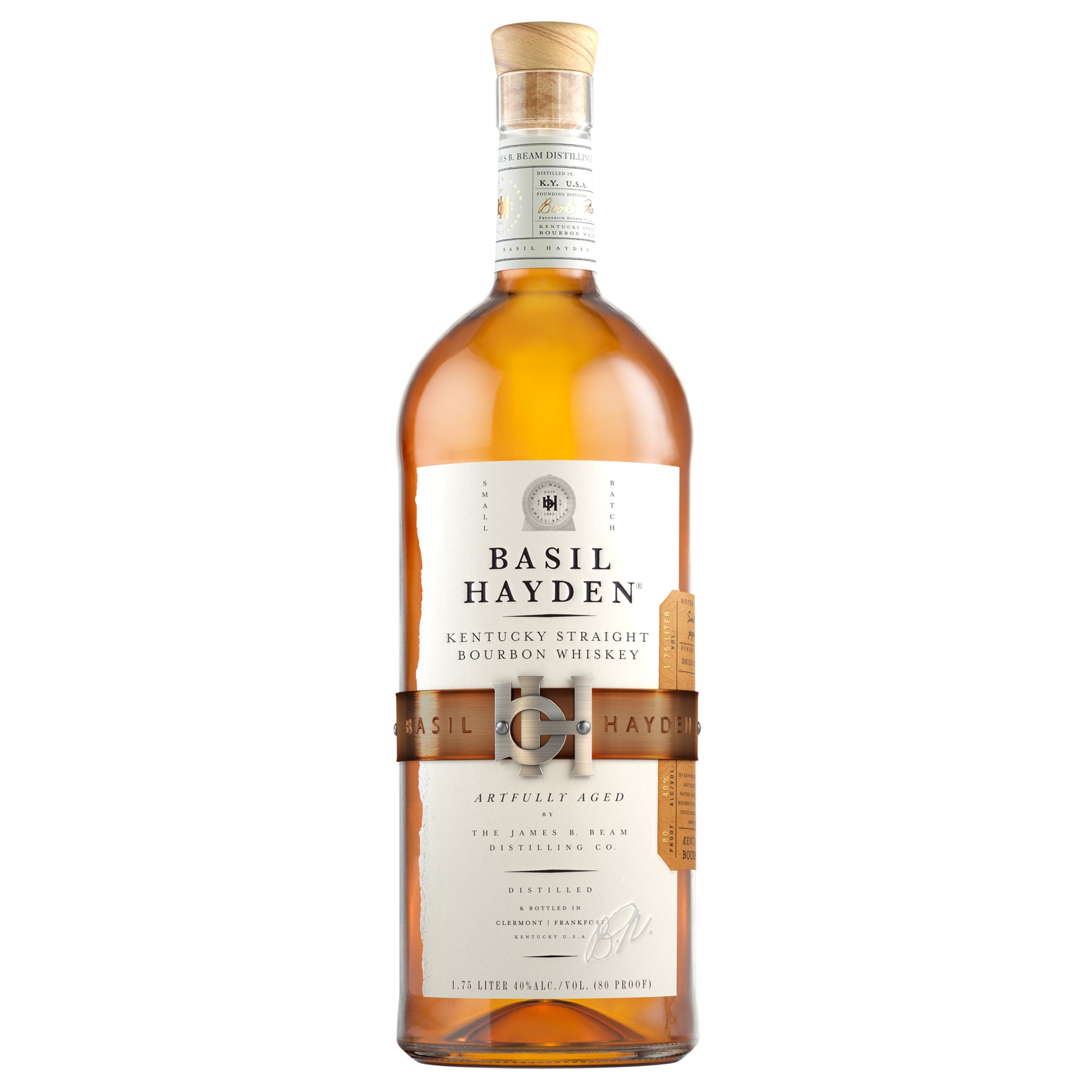 Basil Hayden Straight Bourbon, 1.75 L Bottle, ABV 40.0