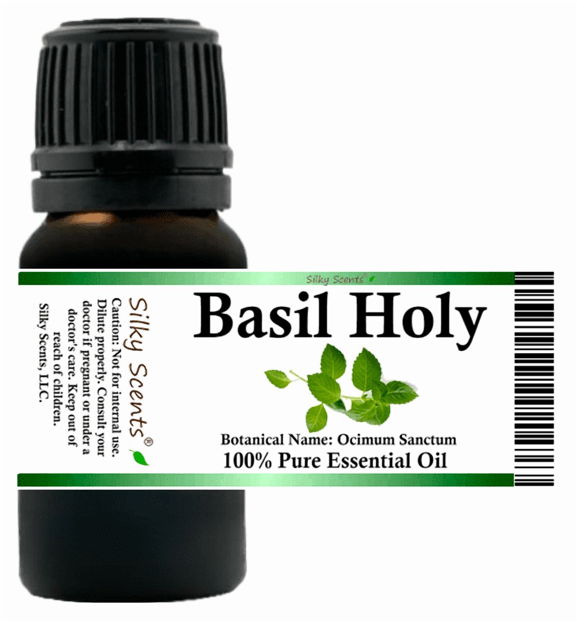 Basil Holy Essential Oil 5 ml (1/6 fl oz) - 100% Pure and Natural by Silky Scents