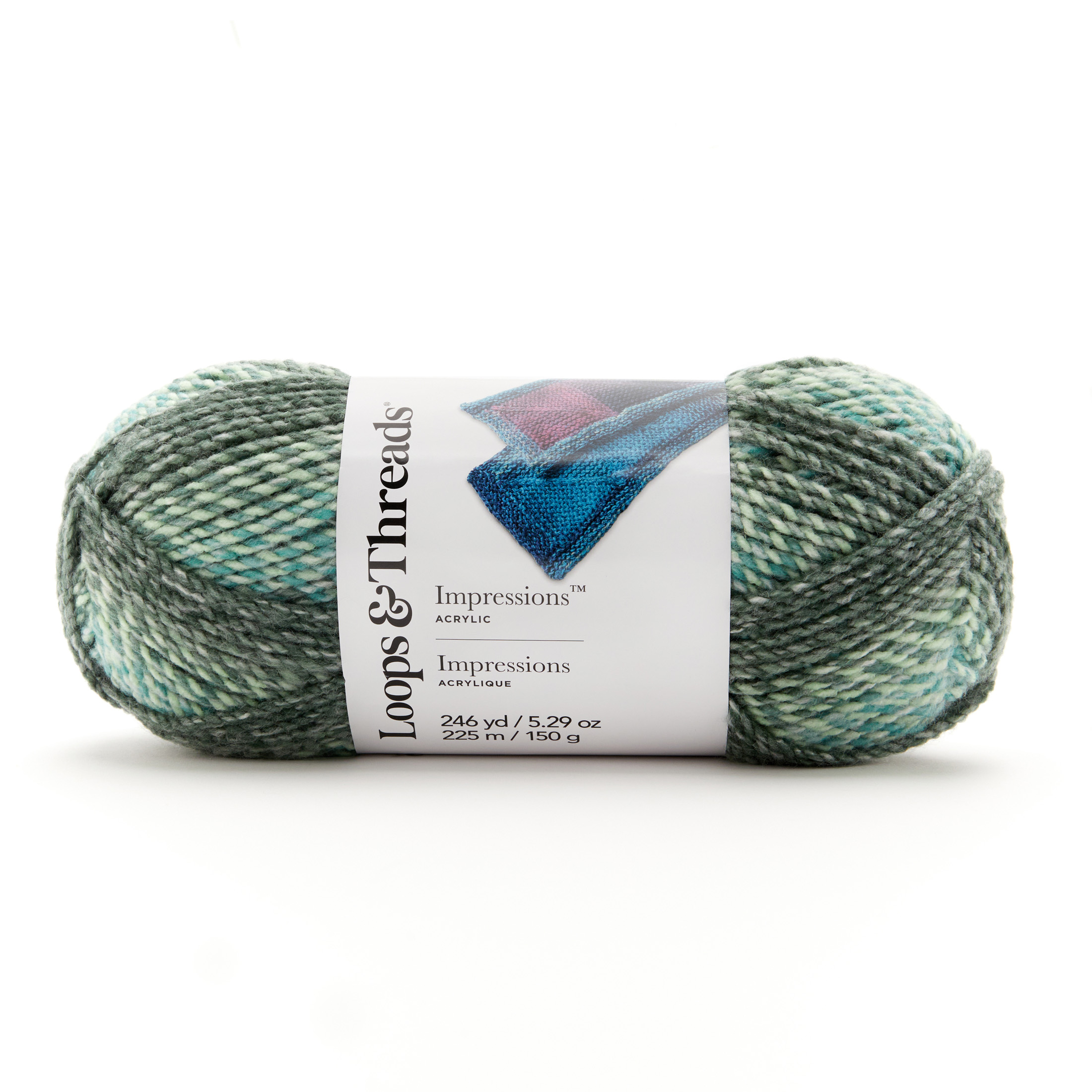 Loops & Threads Basil Impressions Yarn - Bulky Weight Yarn for Knitting, Crochet, Weaving, Arts & Crafts, 15 Pack