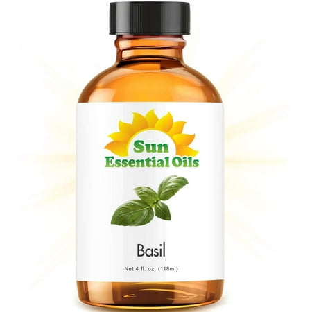 Sun Essential Oils - Basil Essential Oil - 4 Fluid Ounces