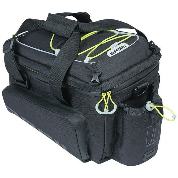 Basil Miles XL Pro Trunk Bag - 9-36L MIK Mount Black/Lime