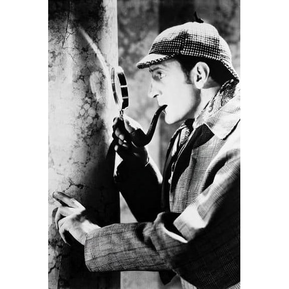 Basil Rathbone 24x36 Poster as Sherlock Holmes Looking at Map