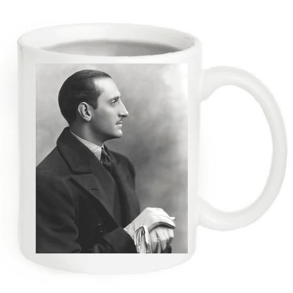 Basil Rathborne Photo Coffee Mug 11 oz, The name and date of brith is printed on the back of the mug #BR16G