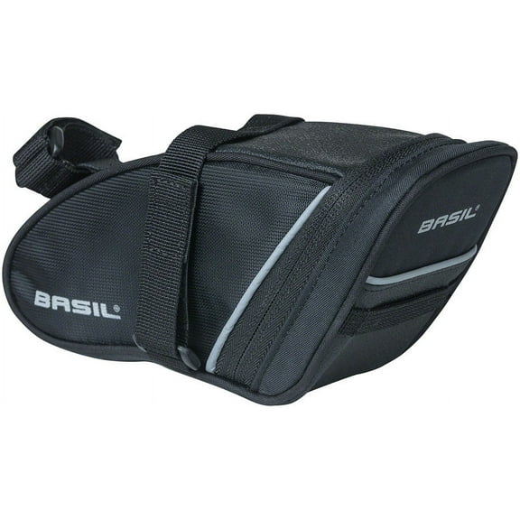 Basil Sport Design Saddle Bag - 1L Strap Mount Black