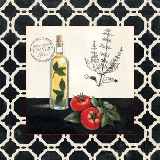 Basil and Tomatoes Canvas Art - Marco Fabiano (24 x 24)