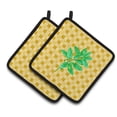 thumbnail image 1 of Basil on Basketweave Pair of Pot Holders, 1 of 3