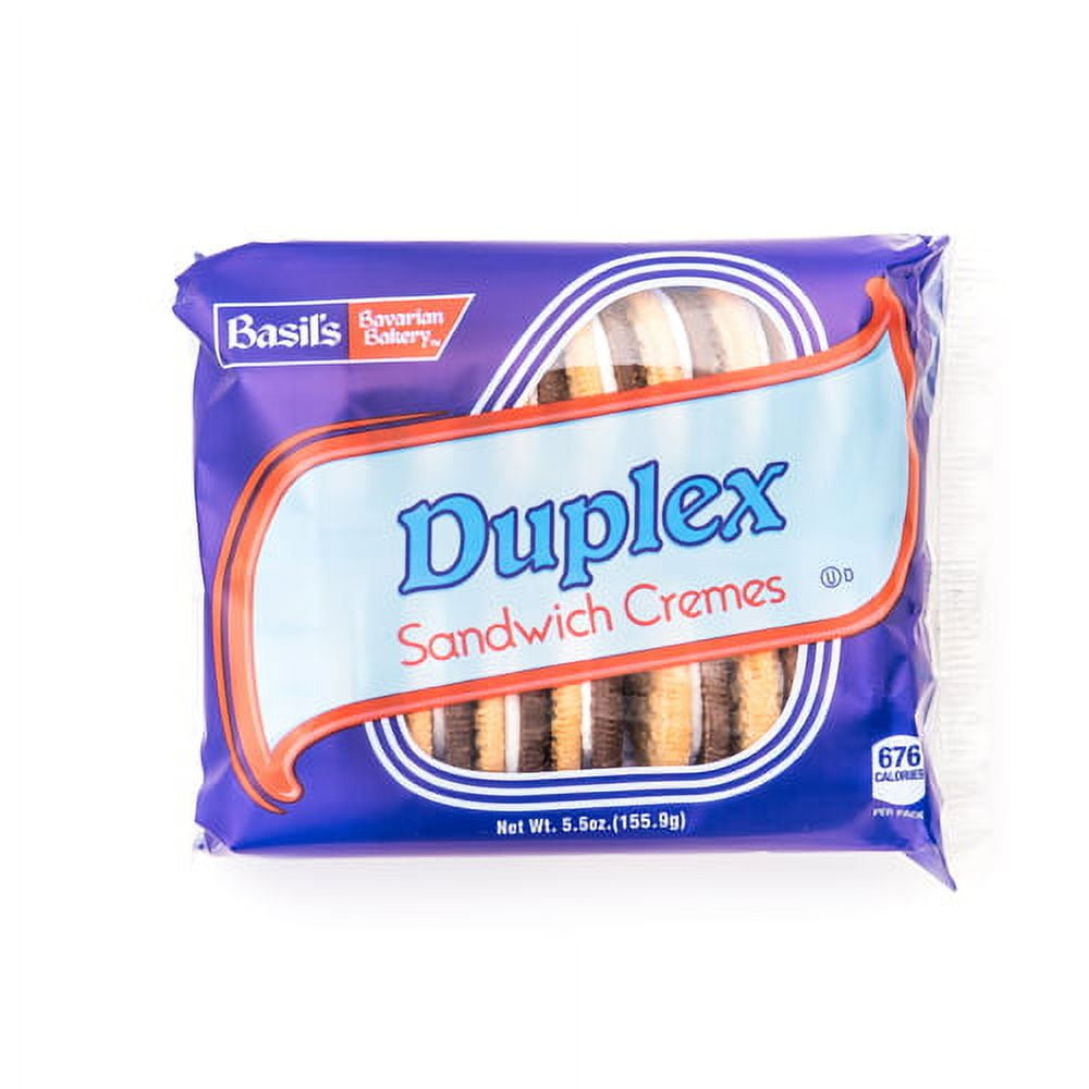 Basil's Crème Sandwich Cookies, Duplex, 5 Oz, 24 Ct