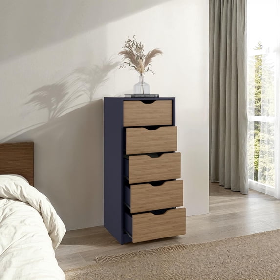 Basilea 5 Drawers Tall Dresser, Pull Out System