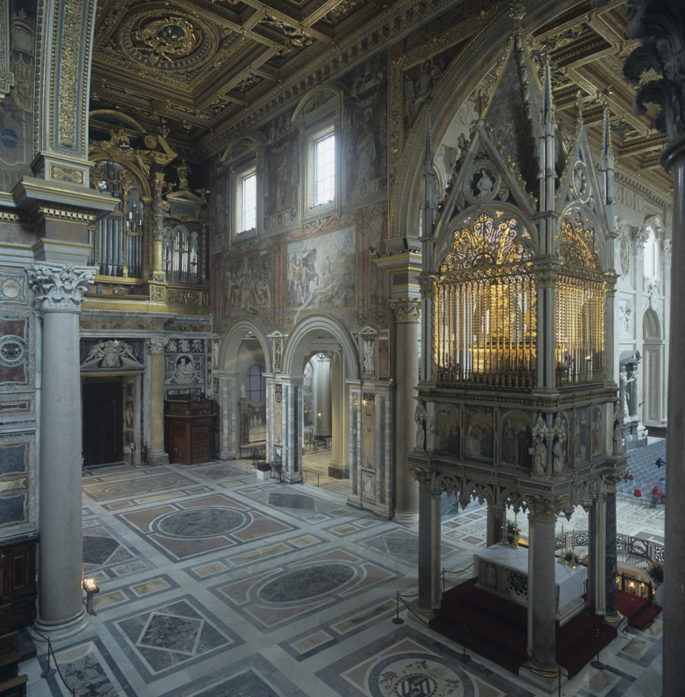 Basilica Of Saint Giovanni In Laterano A Roma Canvas Art - (18 x 24)