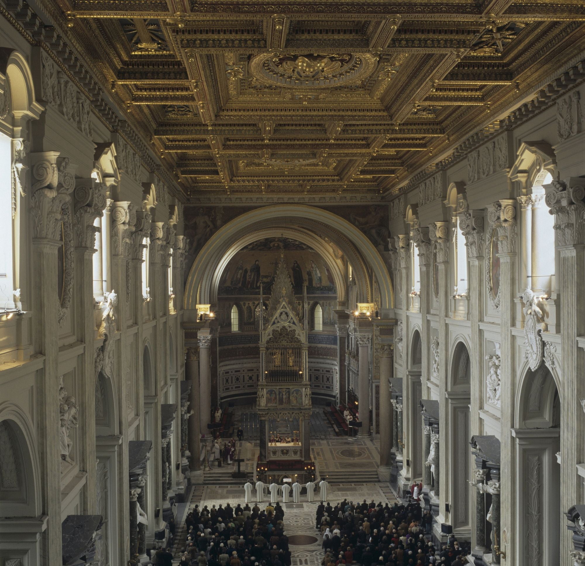 Basilica Of Saint Giovanni In Laterano A Roma Canvas Art - (36 x 24)