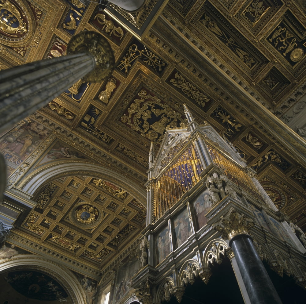 Basilica Of Saint Giovanni In Laterano A Roma Canvas Art - (36 x 24)