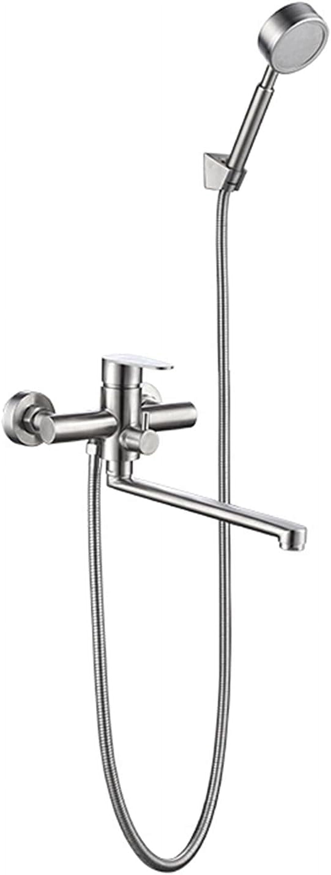 Basin Bathtub Faucet, Extension Hot and Cold Water Mixer Tap, Stainless Steel Shower Faucet, Bathroom Shower Shower Set, in-Wall Mixing Valve with Hand Shower