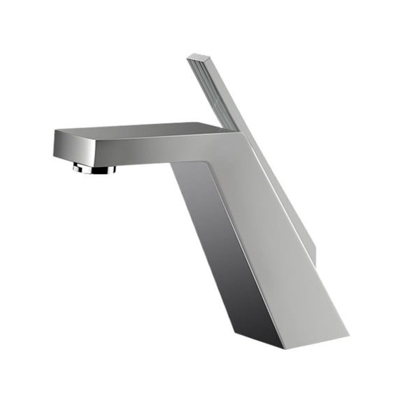 Basin Faucet Black/Chrome Face Single Handle Deck Mounted Sink Taps, Cold And Hot Mixer For Bathroom Crane Faucets ,Leakproof Design