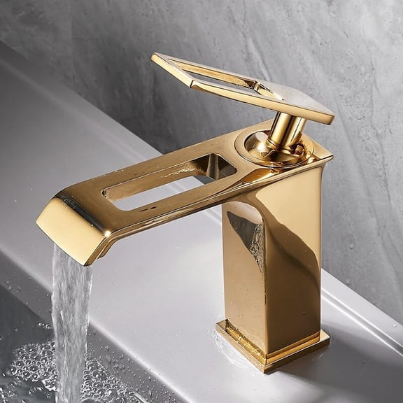 Basin Faucet Black Sink Mixer Tap Bathroom Waterfall Mixer Brass Faucet Hot and Cold Vessel Sink Water Taps Deck Mount White