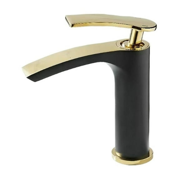 Basin Faucet Brass Mixer Hot Cold Mixer Basin Tap, White/Chrome/Black/Gold Bathroom Waterfall Faucets