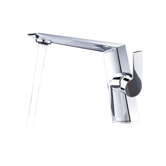 Basin Faucet Chrome Bathroom Sink Faucet, Single Handle Hole Faucet Basin Taps Hot Cold Mixer Tap Crane - Modern Design