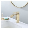 Basin Faucet Gold Waterfall Faucet Mixer Tap Brass Bathroom Faucet ...