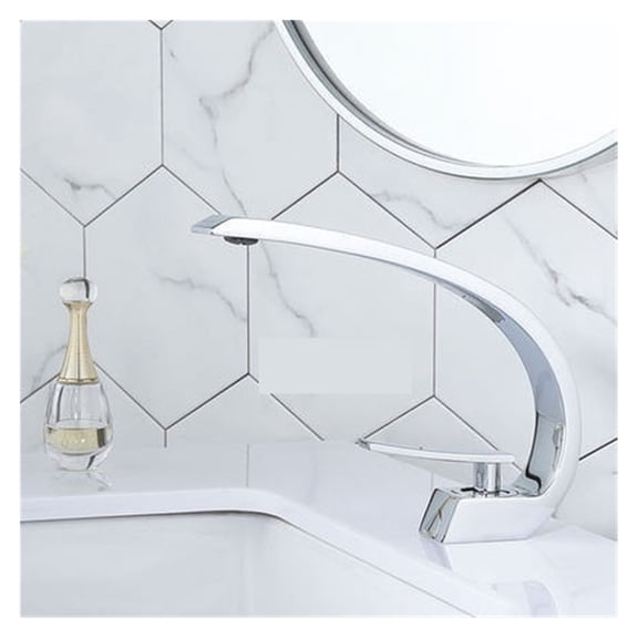 Basin Faucet Modern Bathroom Mixer Tap Brushed Gold Wash basin Faucet Single Handle Hole Hot and Cold Waterfall Fauce