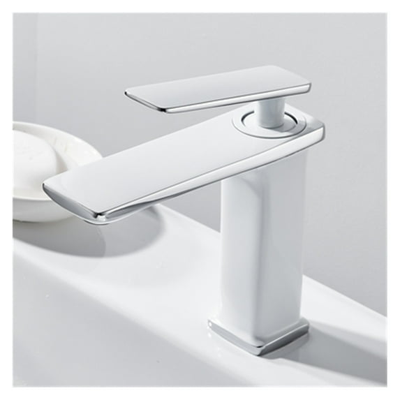 Basin Faucet Modern Gold Bathroom Mixer Tap White and Gold /Chrome Wash basin Faucet Hot and Cold Sink Faucet