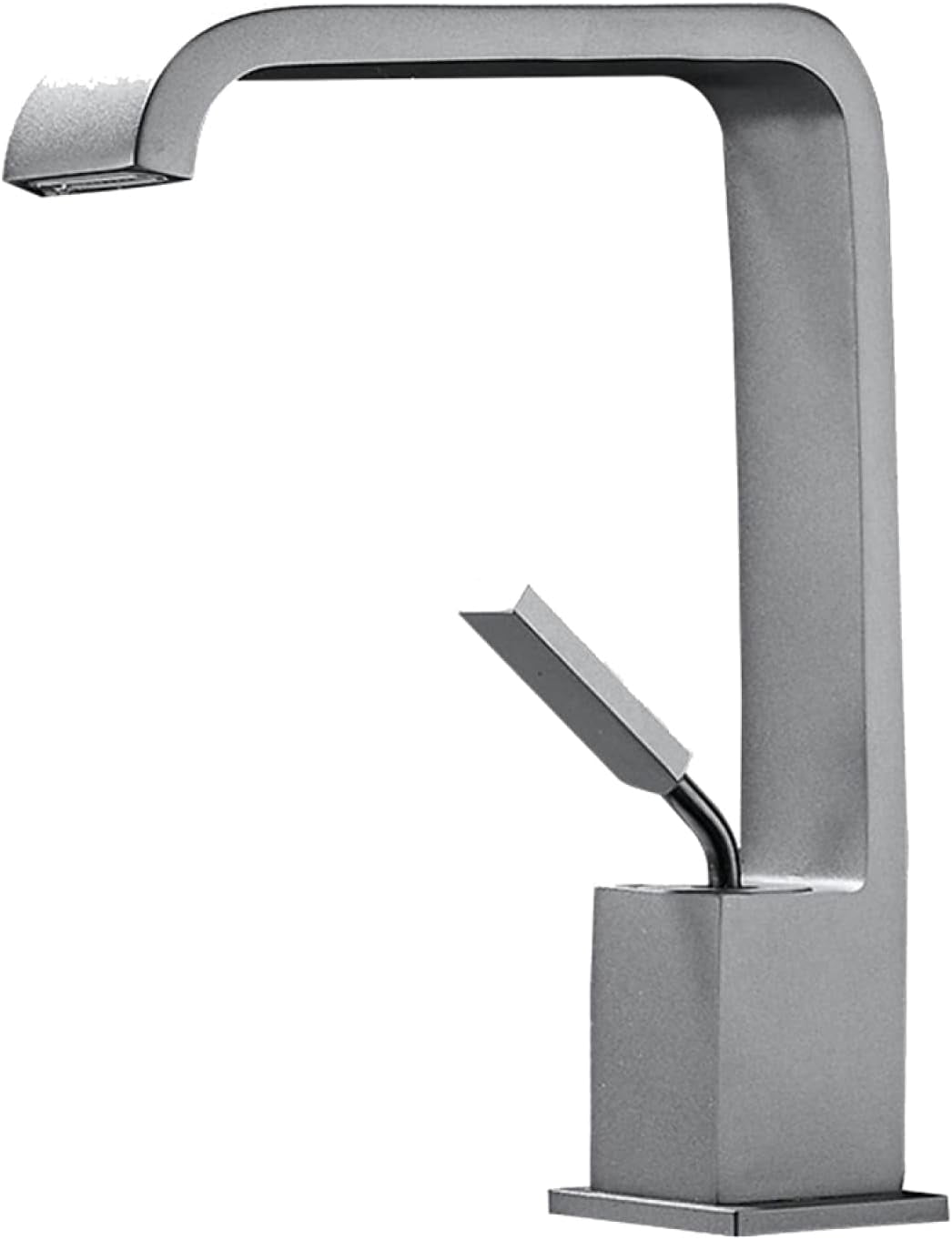 Basin Faucet Waterfall, Brass Bathroom Vanity Faucet, Hot and Cold Water Mixer Tap, Single Handle Waterfall Bathroom Sink Faucets, White