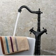 Basin Faucet Widespread Basin Faucet Deck Mounted Bathroom Sink Faucet ...