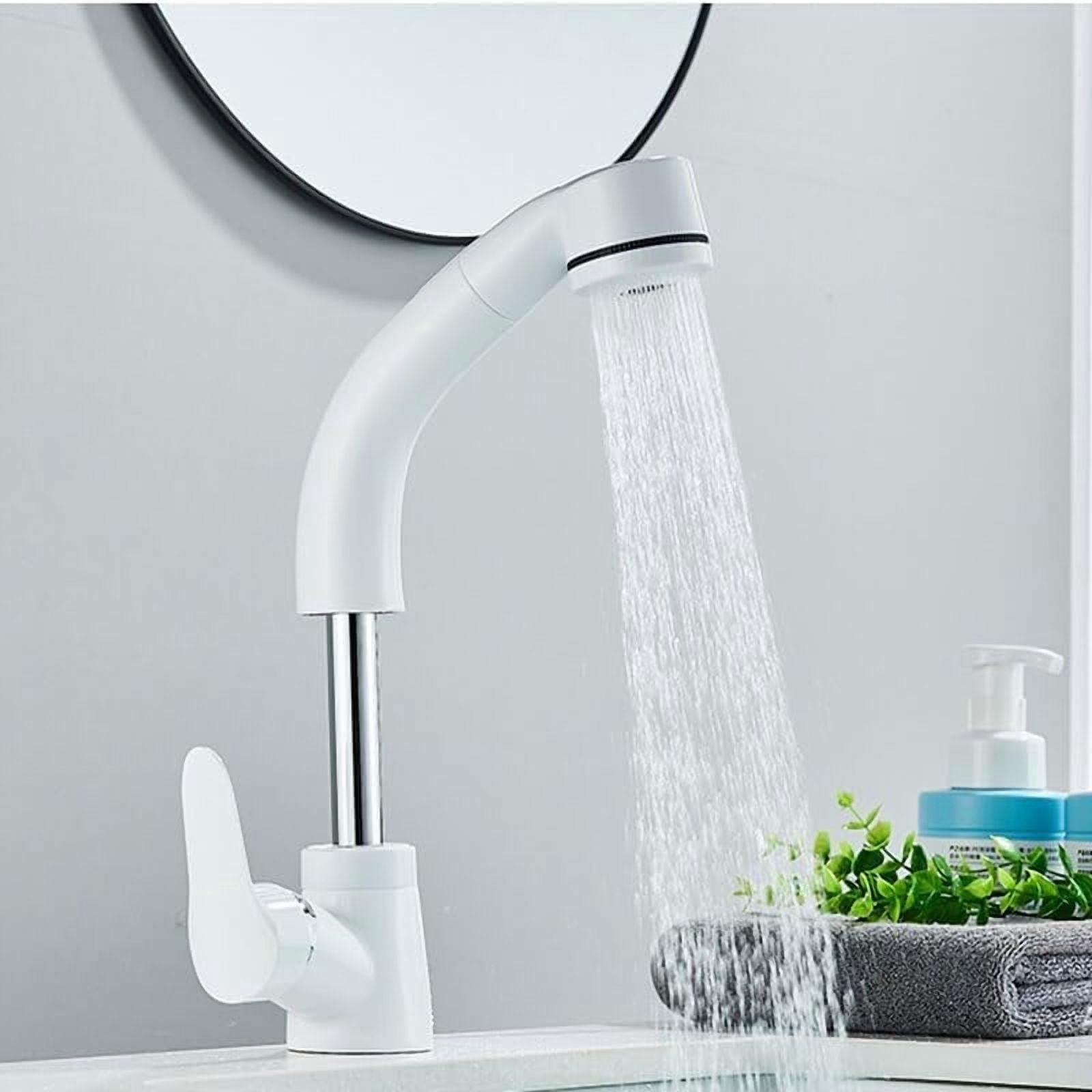Extendable Taps Rods Basin Faucet with Flexible Pull Out Sprayer Deck Mounted Extendable ...