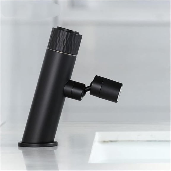 Basin Faucets Matte Black Push Button Design Flexible Spout Bathroom Washbasin Taps Vessel Sink Mixer Tap Deck Mounted