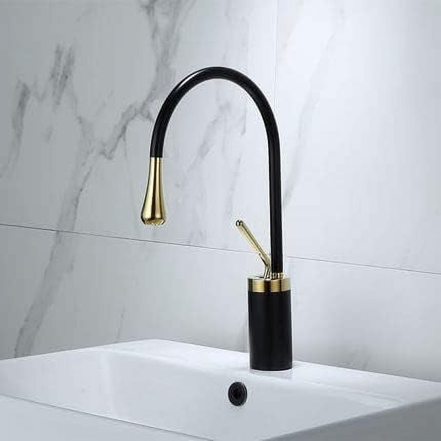 Basin Faucets White Gold Bathroom Faucet Hot and Cold Sink Faucet Brass Faucet Kitchen Faucet Swivel Sink Water Crane