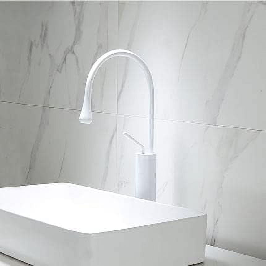 Basin Faucets White Gold Bathroom Faucet Hot and Cold Sink Faucet Brass Faucet Kitchen Faucet Swivel Sink Water Crane