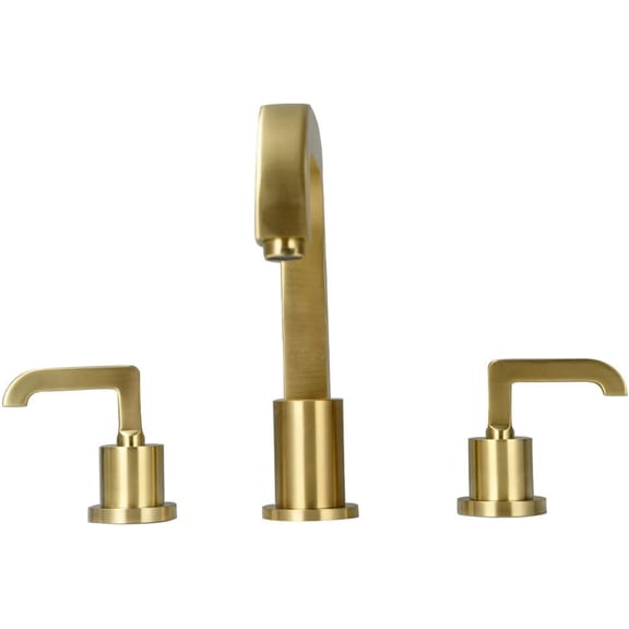 Basin Hot and Cold Water Sink Tap Brass Dual Holder Three-Hole Widespread Deck Mounted Black Bathroom Faucet