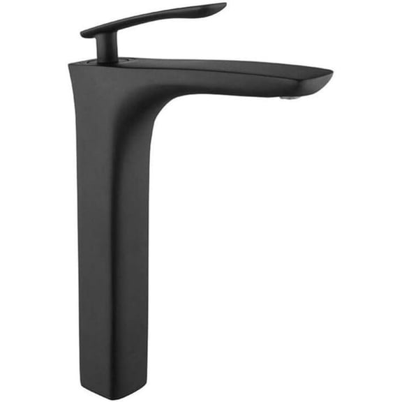 Basin Mixer Tap Tall Brass Hot and Cold Single Hole Bathroom Sink Taps Single Handle Above Counter Basin Basin Taps Soft Bubbler-White