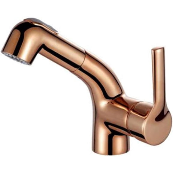 Basin Mixer Tap with Pull Out Spray Bathroom Taps Hot and Cold 2 Water Outlet Modes Brass Single Hole Bathroom Sink Faucet Basin Faucet-Golden