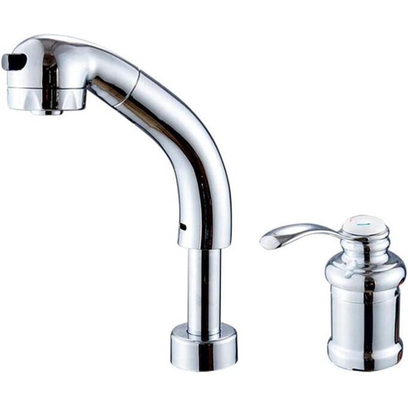 Basin Mixer Taps with Pull Out Spray Chrome Brass Rotation Hot and Cold Double Hole Split Telescopic Bathroom Sink Taps