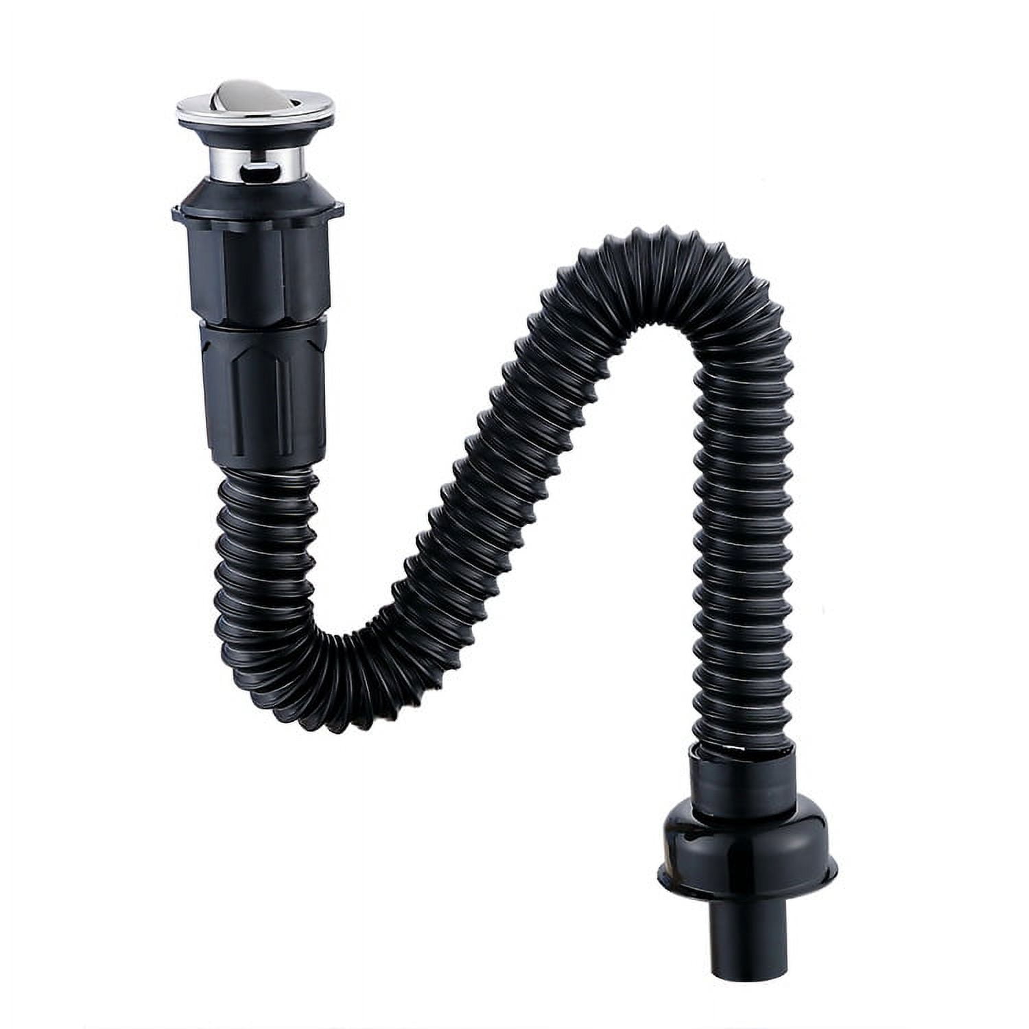 Basin Waste Drainer Pipe Kitchen Bathroom Sink Drain Pipe Flexible Wash