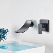 Basin Waterfall Faucets Wall Mounted Sink Faucet Single Handle Hot and Cold Water Mixer Tap Bathroom Single Lever Washing Tap
