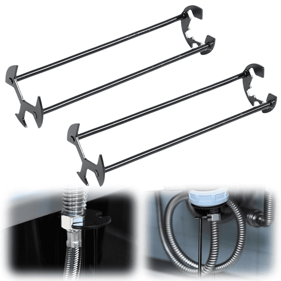 Basin Wrench, 2026 New Multifunctional Sink Wrench Faucet Tool Plumbers Tool for Under Basin Sink Tight Spaces Kitchen Bathroom Home (2PCS)