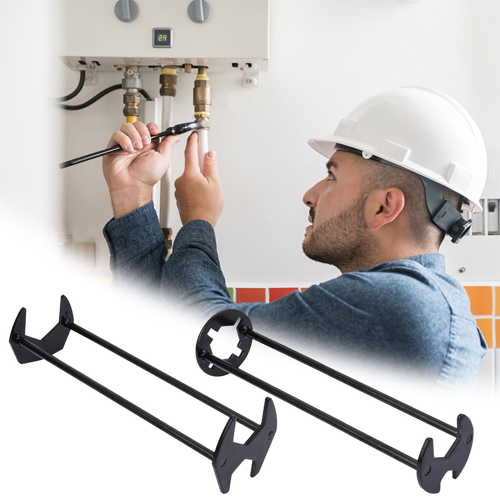 Basin Wrench, Sink Wrench Universal Under Sink Plumbers Wrench Multifunctional Carbon Steel