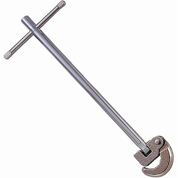 Basin Wrench Spring-Jaw Plumbing Tool for Faucet Installation Repair Hard-to-Reach Pipes 15-Inch Length Solid Steel Construction Professional Grade Hardware Utility