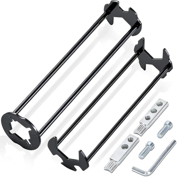 Basin Wrench and Broken Pipe Extractor Tool Set, 7 Sizes Faucet Four-jaw Hex Spanner Universal Plumbers Tool for Tight Spaces