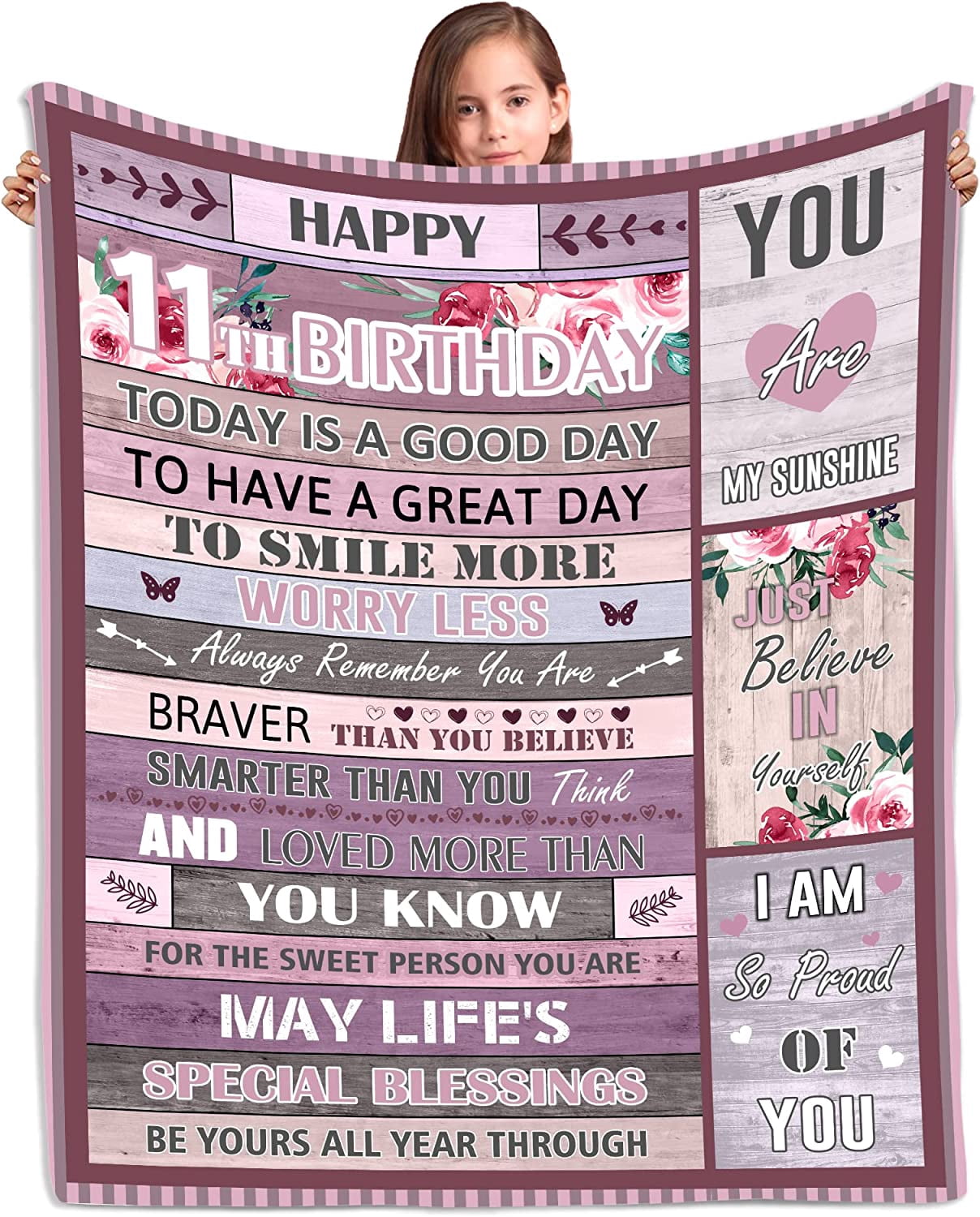 Basiole 11 Year Old Girl Gift Ideas Blanket, Gifts for 11 Year Old ...