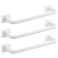 thumbnail image 1 of HONMEET Bathroom Towel Holders White 3 Pieces Wall Mounted Towel Rack Organizer 11.73 x 2.75 x 2.75 Inches, 1 of 9